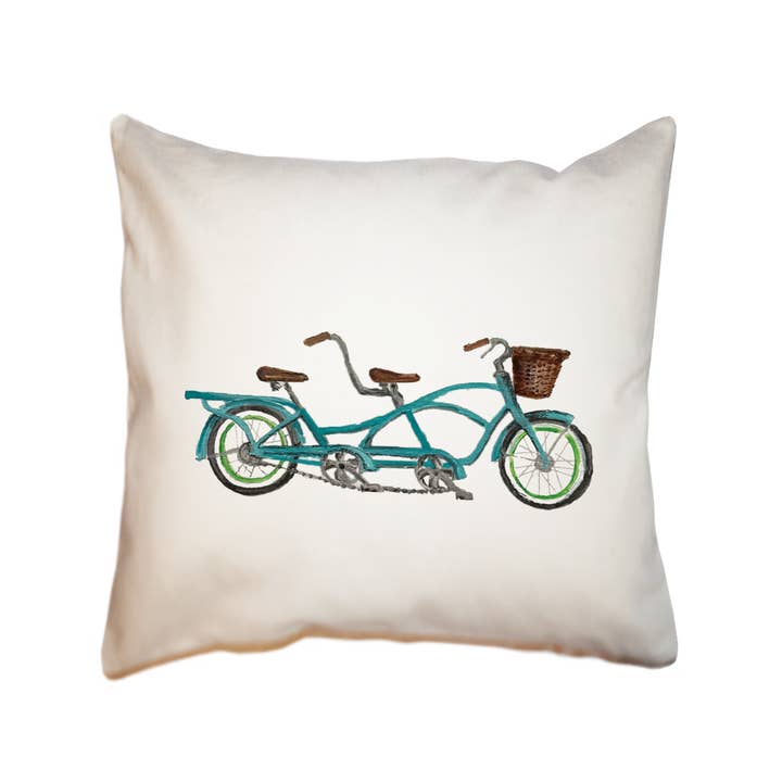 Tina Labadini Designs - Wholesale Throw/Decorative Pillow - tandem bike square pillow