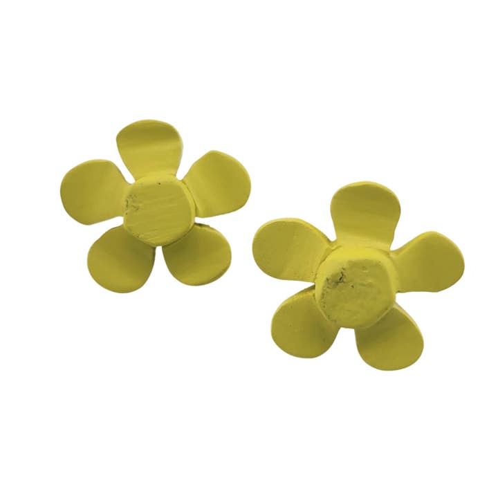 Brincos de flor amarela por atacado de This Side Up Designs