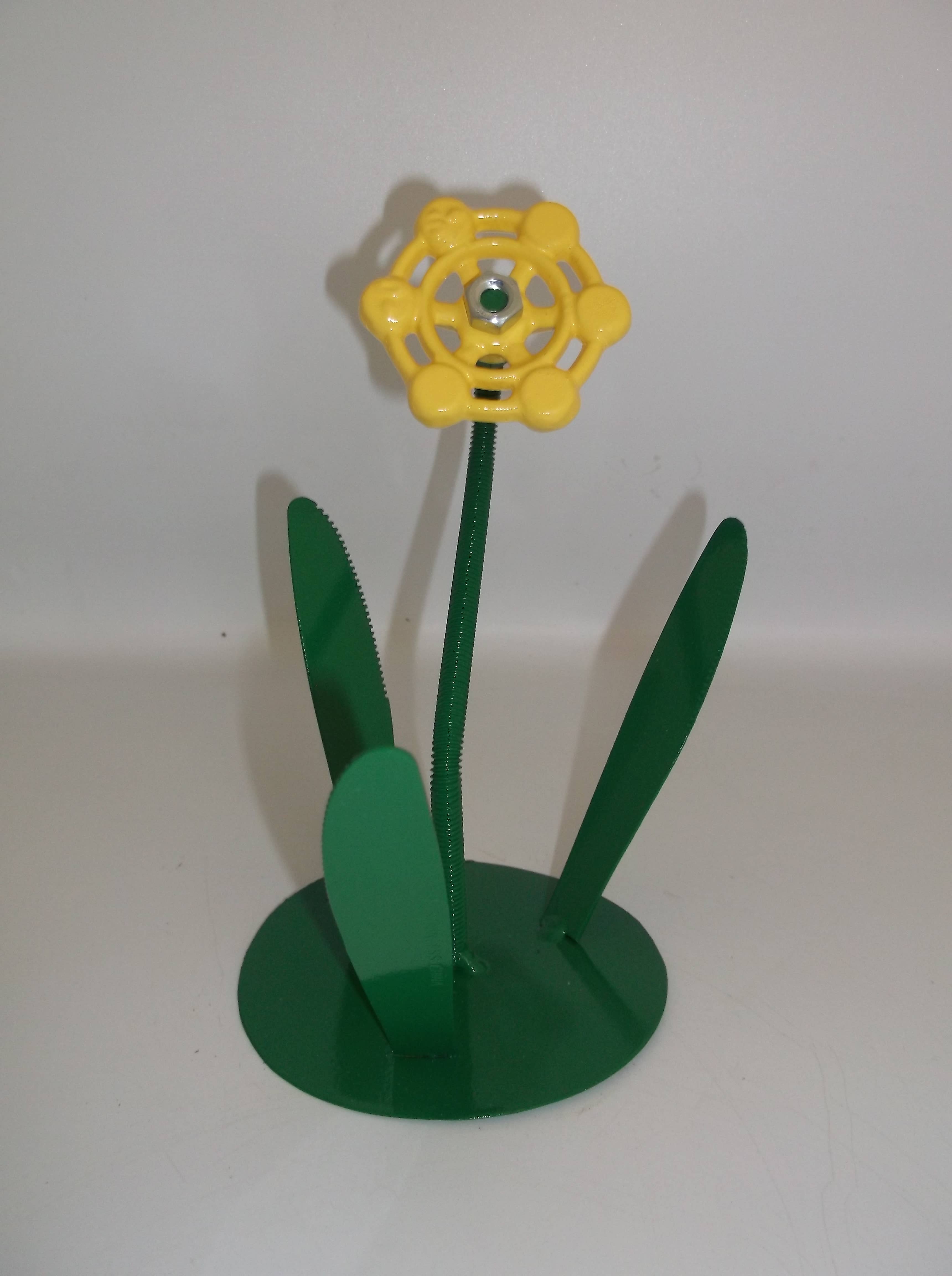 Creations Welded - Wholesale Sculpture - Yellow Metal Flowers, Sculptured Floral Decor, Faucet Flower5