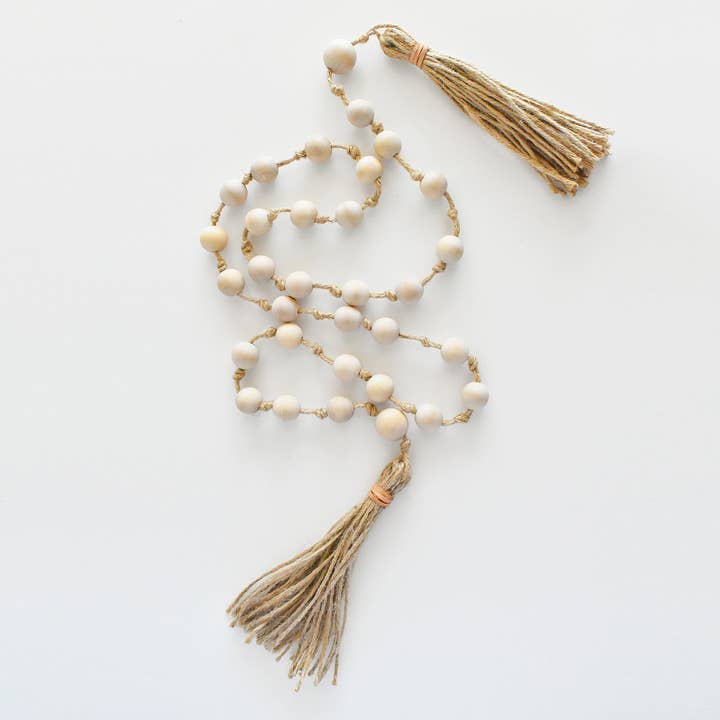 Wood Garland-  Jute & Leather for wholesale by Celina Mancurti, LLC