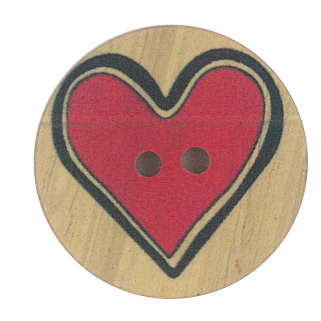 STAMPED BUTTON WOOD IMITATION HEART MODEL 9 for wholesale by NEMARK