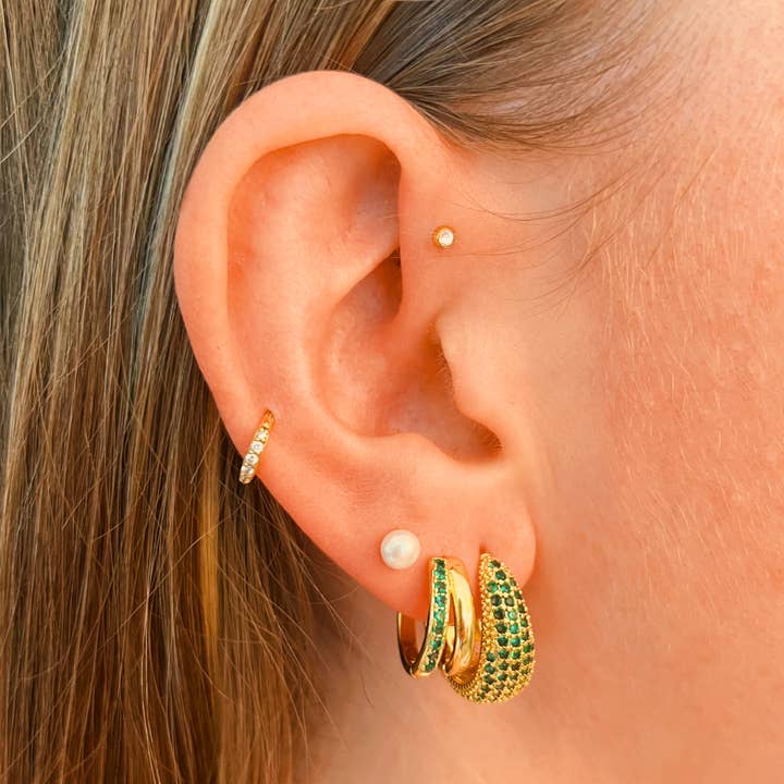 Rosies - Wholesale Hoop Earrings - Elena hoops green1