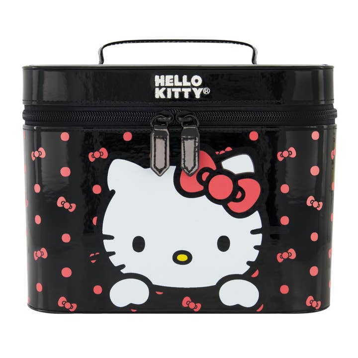 FUL Luggage (Concept One) - Wholesale Makeup/Cosmetic Bag - Sanrio Hello Kitty Black Cosmetic Case with Mirror