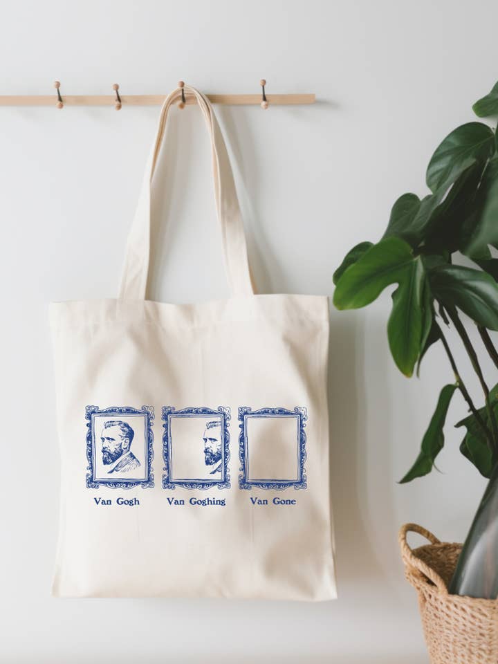 Van Gogh, Van Goghing, Van Gone Canvas Tote Bag for wholesale by EnchantingSunshine