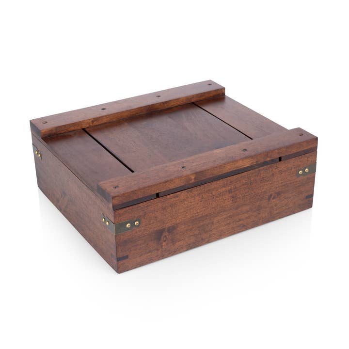 Dark Stain Parawood Whiskey Box with Decanter - Gift Set for wholesale on Faire30