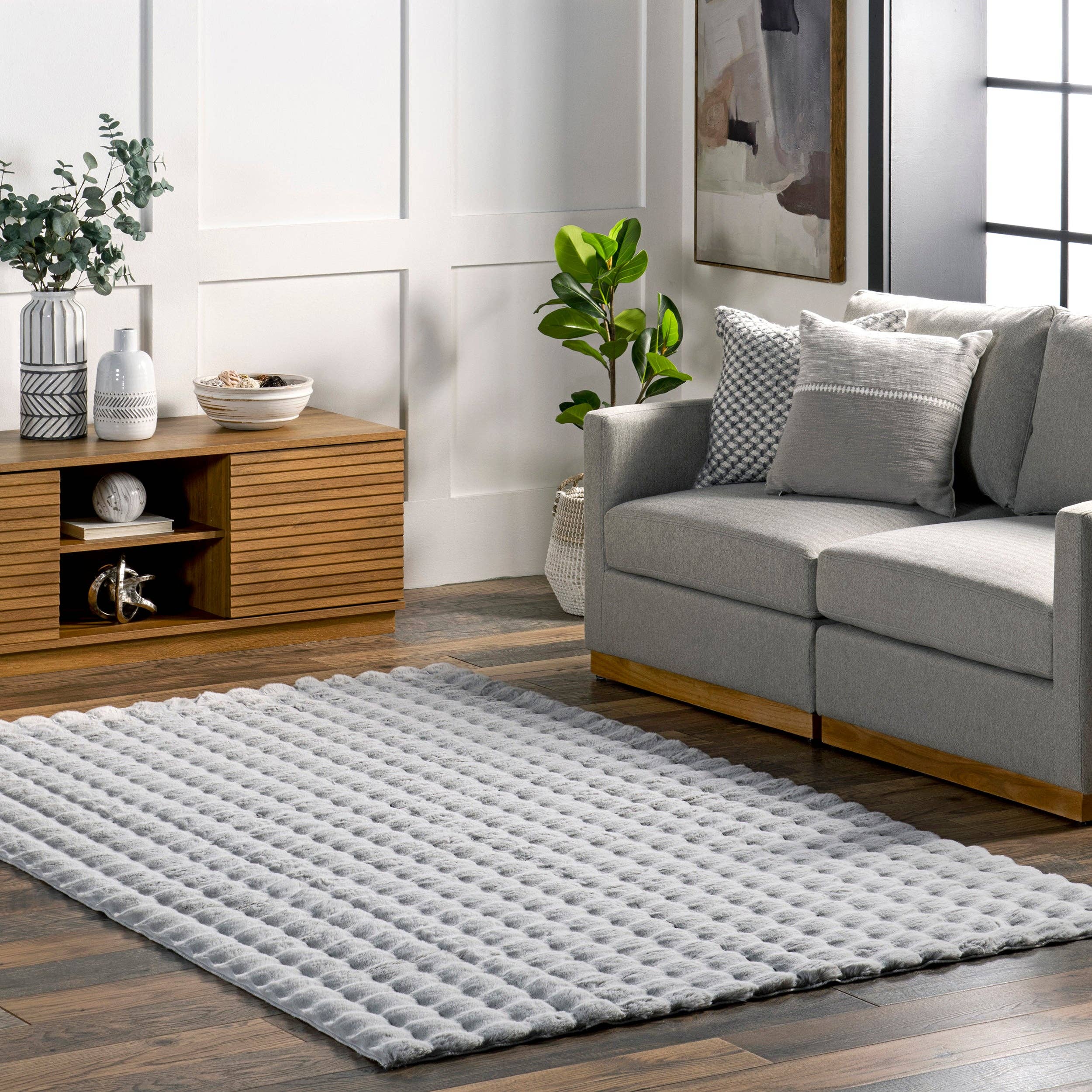 nuLOOM - Wholesale Area Rug - Jeni Solid Faux Rabbit Machine Washable Area Rug29