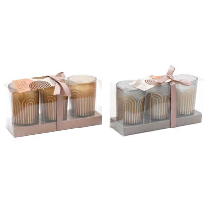 Nibble Distributors Ltd - Wholesale Tea light candles - Two assorted S/3 tealight candles1