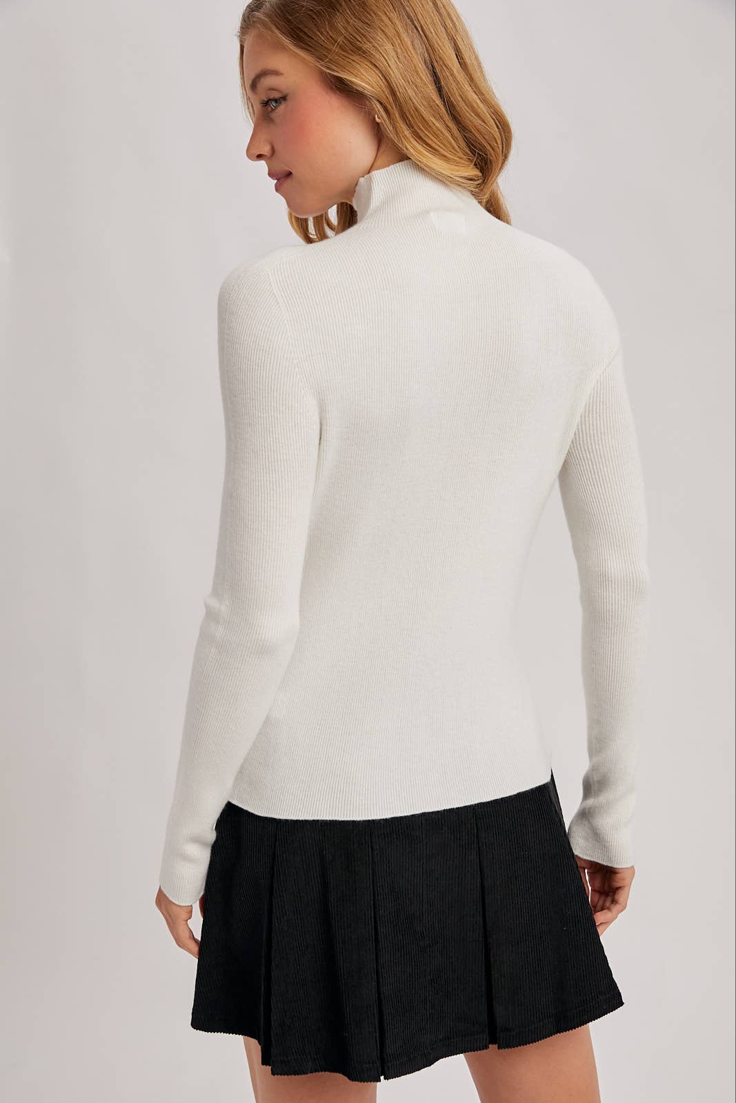 Bluivy - Wholesale Knit Sweater - Women's - WHOLEGARMENT MOCK NECK RIBBED KNIT SWEATER30