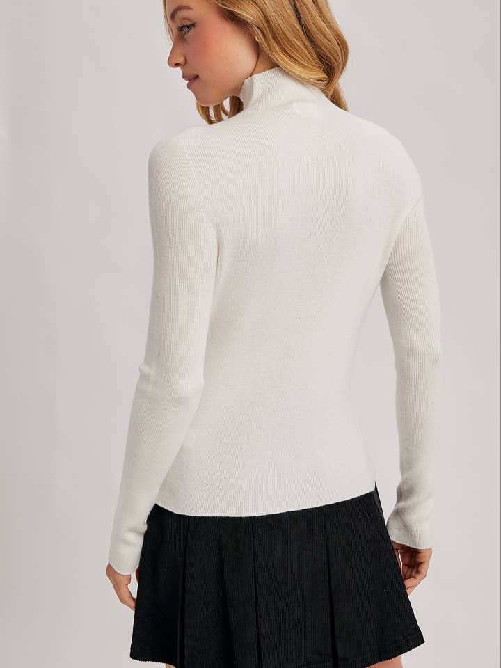 Bluivy - Wholesale Knit Sweater - Women's - WHOLEGARMENT MOCK NECK RIBBED KNIT SWEATER30