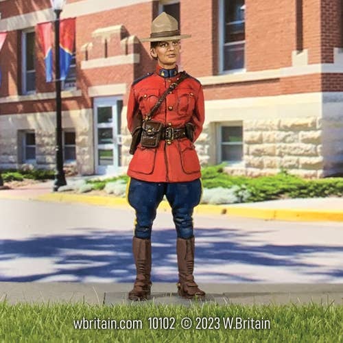 W.Britain Model Figures - Vendita all'ingrosso Statuette decorative - 10102 - Polizia a cavallo canadese reale, soldatessa