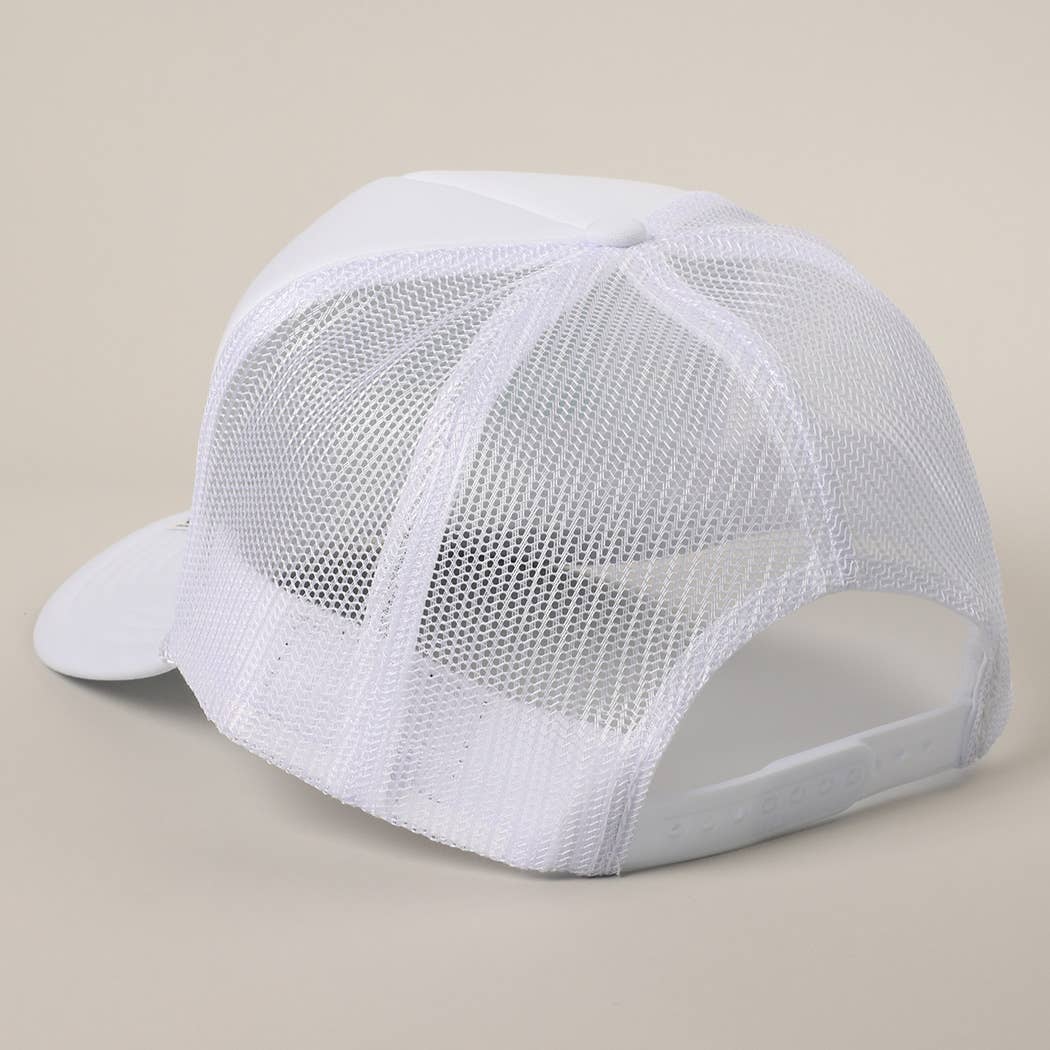 Fashion City – wholesale Trucker hat – Unisex – Salty Text Printed Mesh Back Foam Trucker Hat32