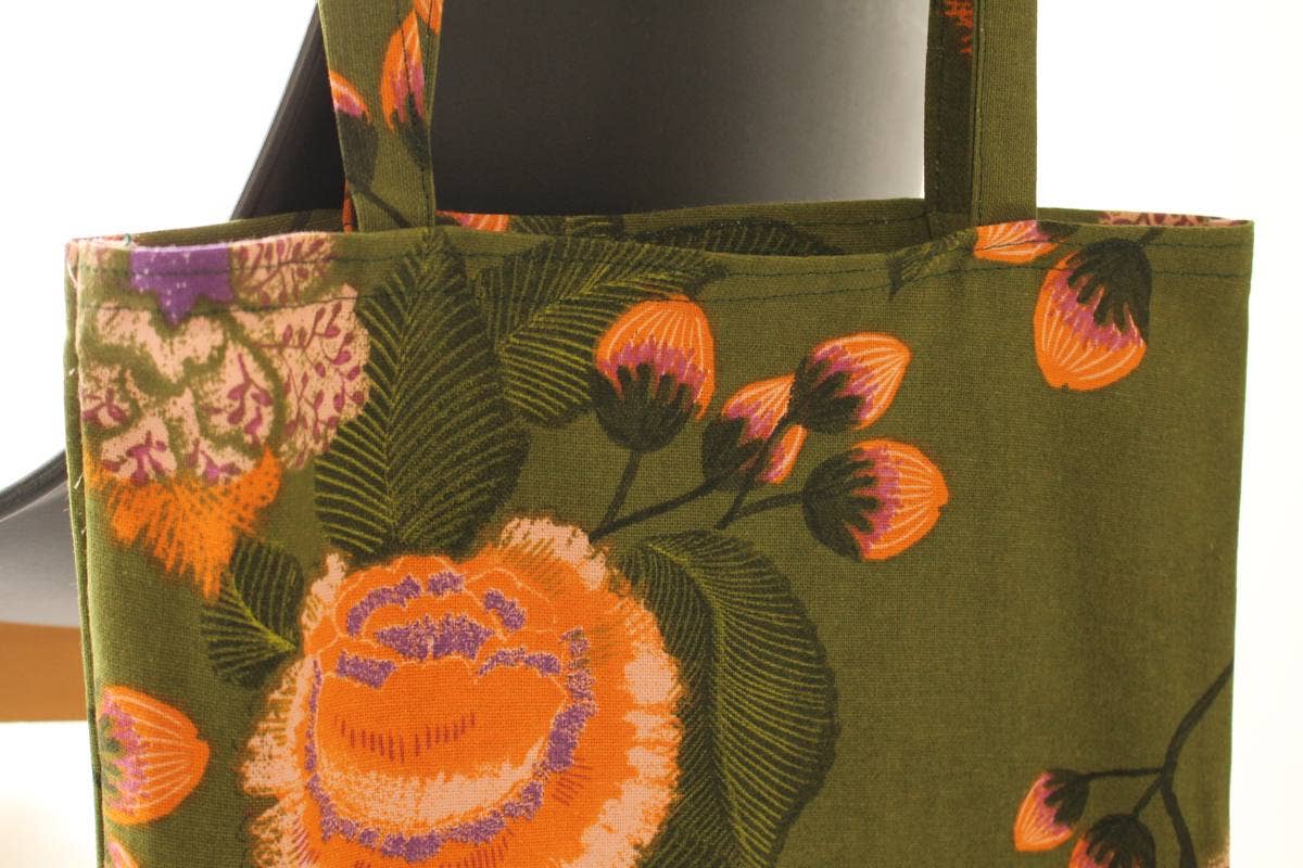 Sabrina Trefle - Wholesale Tote Bag - Women's - Lisa green and orange tote bag1