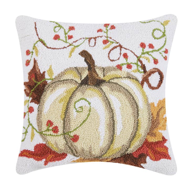 Cream Harvest Pumpkin Hook Pillow for wholesale by Peking Handicraft