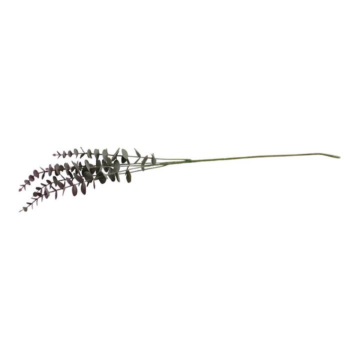 Blue & Blush Coloured Single Spray of Eucalyptus Leaves for wholesale on Faire