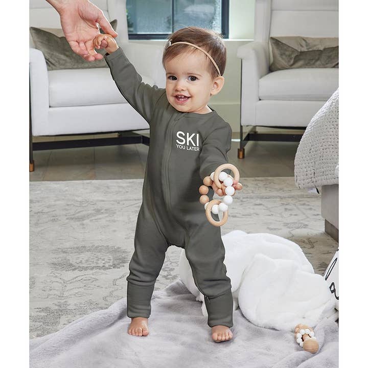 Stephan Baby by Creative Brands - Wholesale Jumpsuit - Baby - Winter Wonderland Cozy Romper-Ski You Later