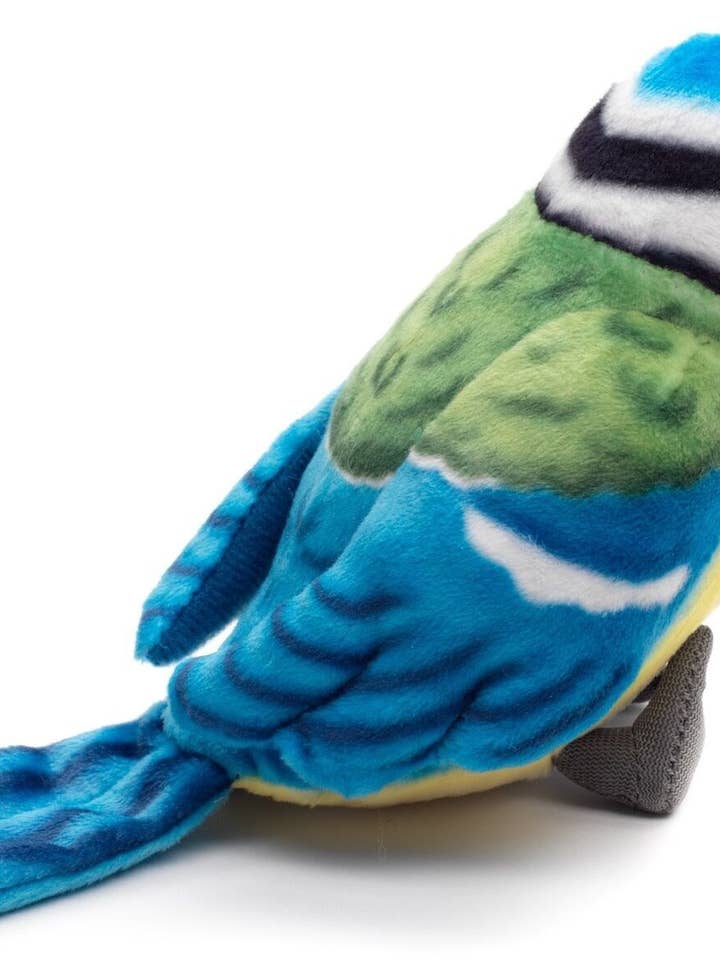 Blue tit - 10 cm (height) - cuddly/plush toy for wholesale by Uni Toys