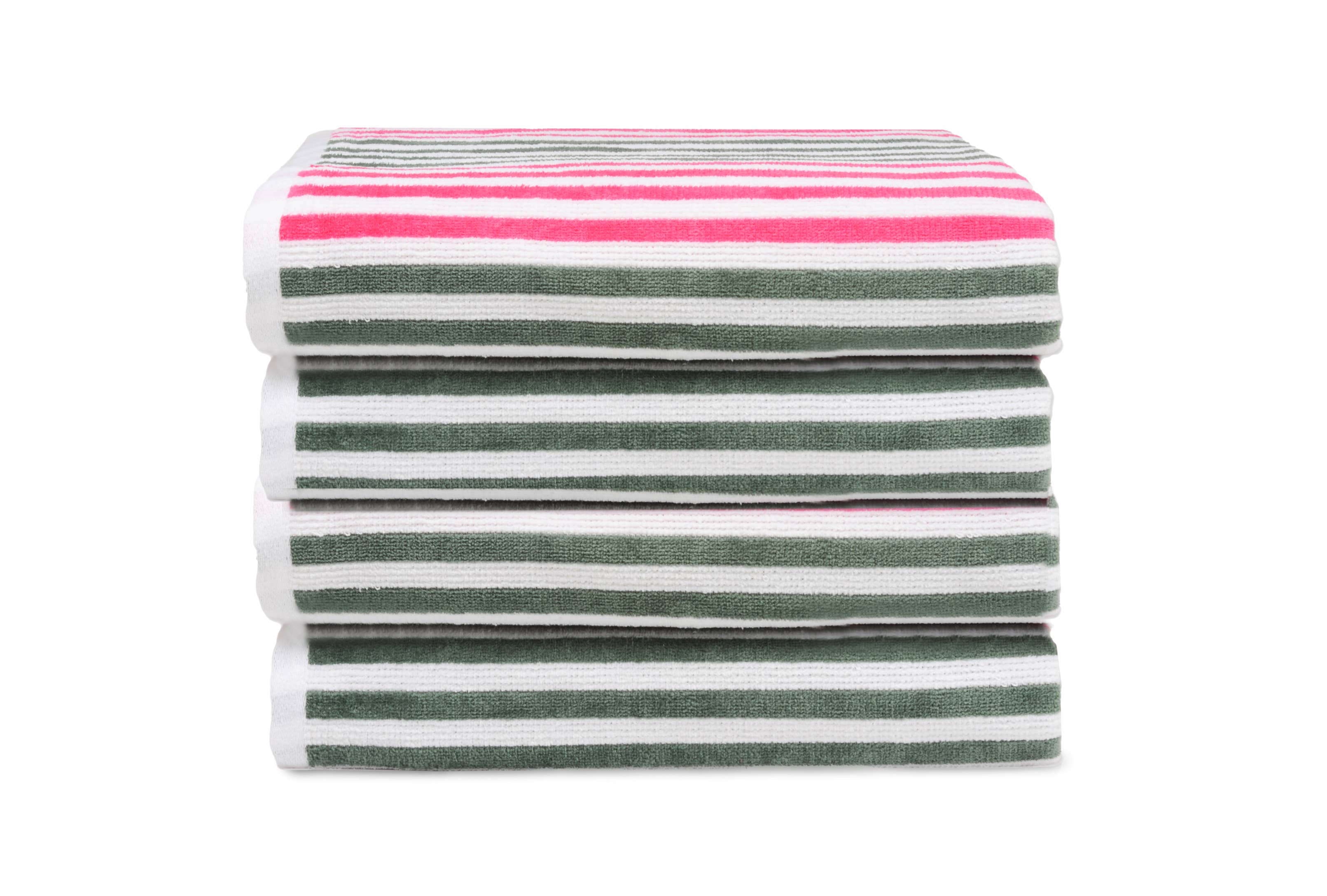 Diverse Dan River assorterede cabana-stribede strandhåndklæder i blandede farver for engroshandel på Faire11
