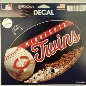 MLB Minnesota Twins 5.5" x 5.75" Oval Decal for wholesale by Majestic Sports