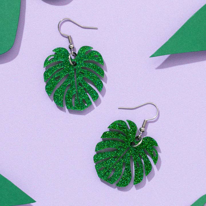 Brincos de Purpurina de Costela-de-Adão por atacado de Zooniverse Designs