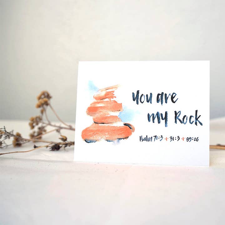 Ivywild Studio - Wholesale Everyday Greeting Card - You Are My Rock| Greeting Card1