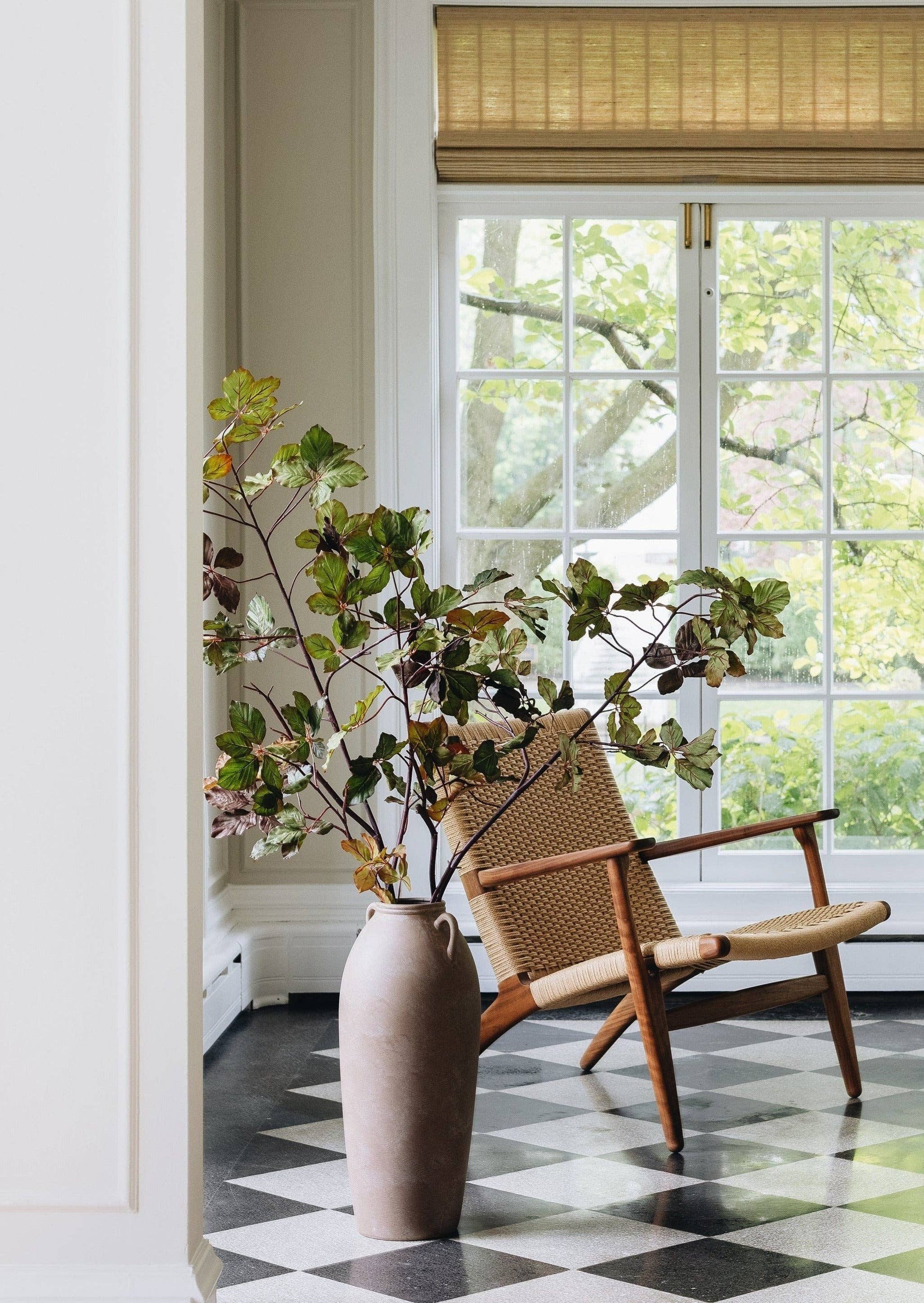 Afloral - Wholesale Artificial Plant - Tall Burgundy Green Faux Chestnut Leaf Branch - 47"4