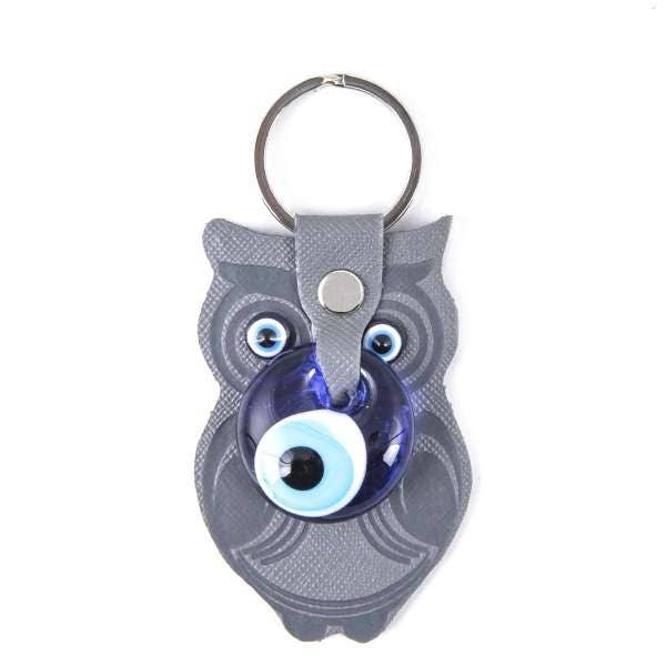 Nai Gifts - Wholesale Keychain - Women's - Evil eye Owl Leather Keychain3