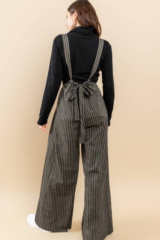 Oddi - Wholesale Jumpsuit - Women's - Wide Leg Stripe Suspender Jumpsuit4