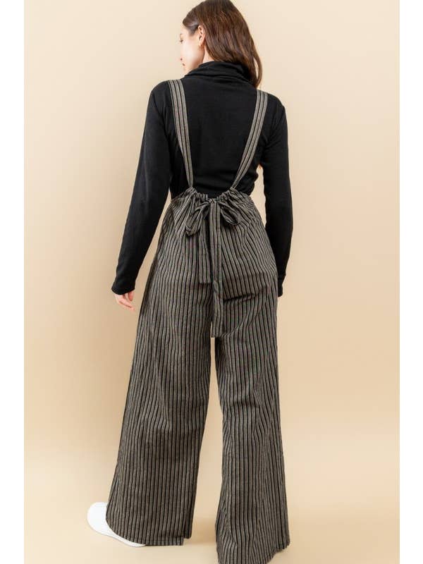 Oddi - Wholesale Jumpsuit - Women's - Wide Leg Stripe Suspender Jumpsuit4