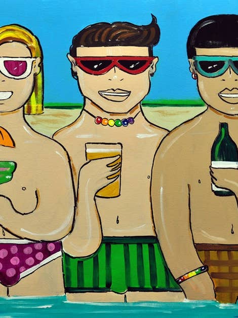 Beach Dudes Print for wholesale by Gascot Inc.