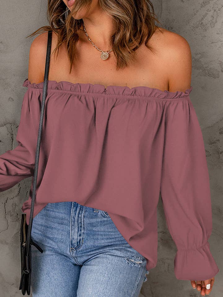 Rosa Clothing - Vente Chemisier – femme - Haut à épaules dénudées élégant et décontracté3