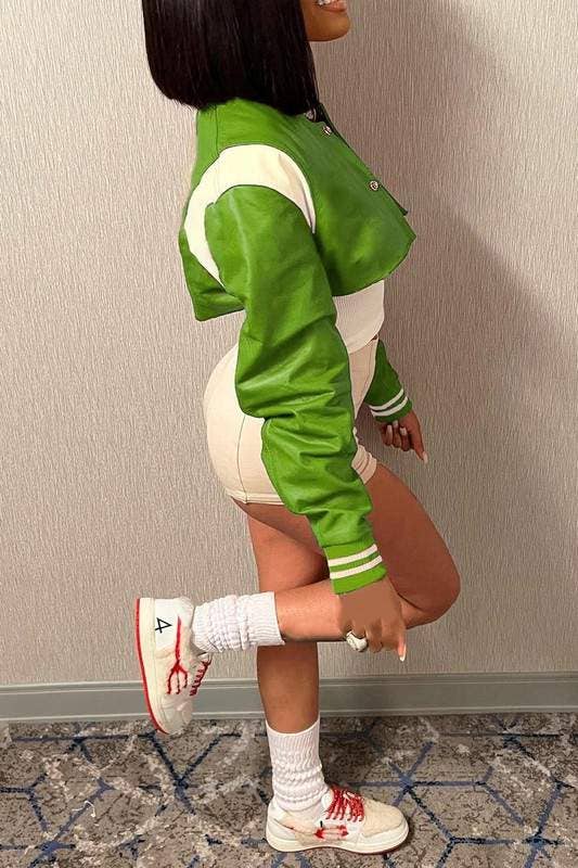 Flarix - Wholesale Leather Jacket - Women's - faux leather cropped jacket11