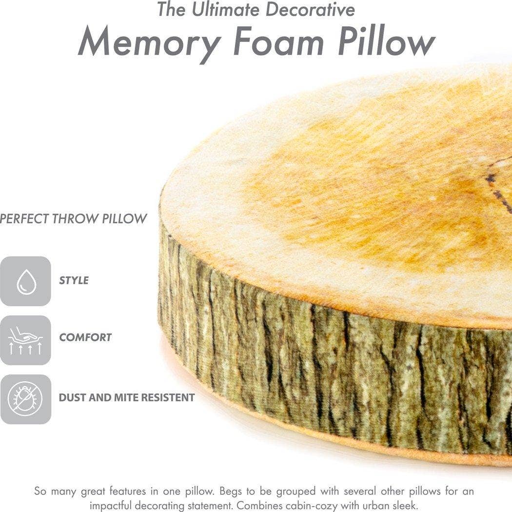 Husband Pillow - Wholesale Chair Cushion - Log Maple Slice Memory Foam Seat Cushion Decorative Pillow - Bring Nature Home13