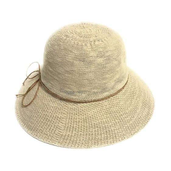 21S-0625 Medium Brim Hat with Straw Tie for wholesale by Shihreen Inc