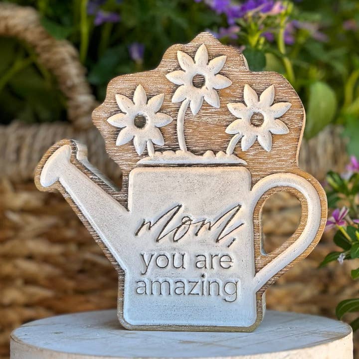 Collins Painting & Design - Wholesale Decorative Tabletop Object - SW-3156 - Amazing Carved Watering Can0