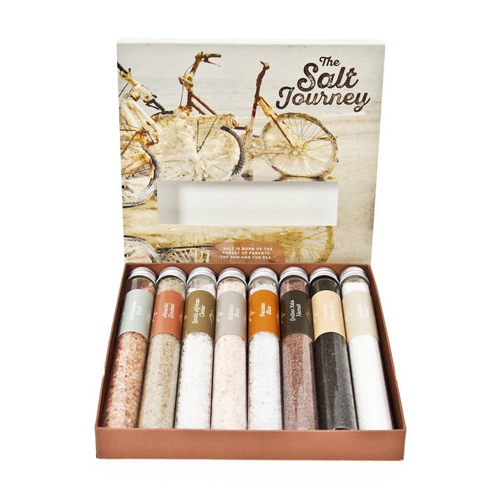 The Salt Journey | Samling af 8 forskellige naturlige salte for engroshandel hos eat.art