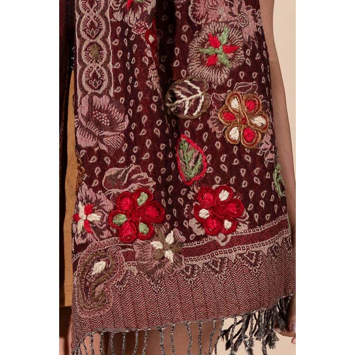 100% Wool Cabernet Scarf for wholesale on Faire3