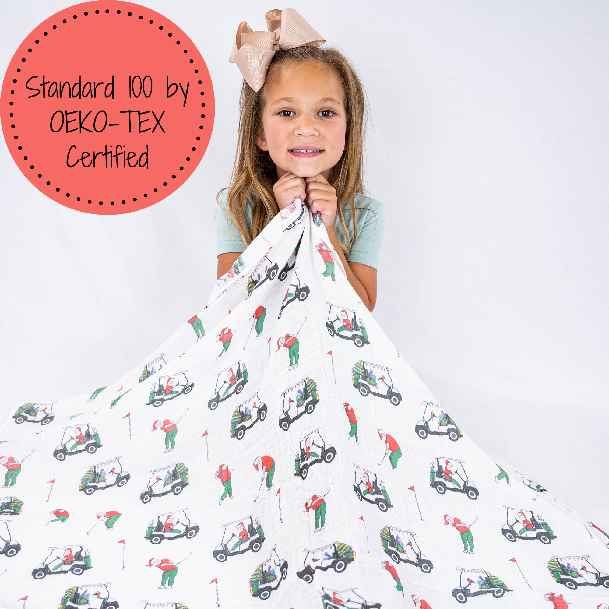 LollyBanks – wholesale Lindning - Baby – Julhelgtema Baby Muslin Swaddle Filt 47"x47"3