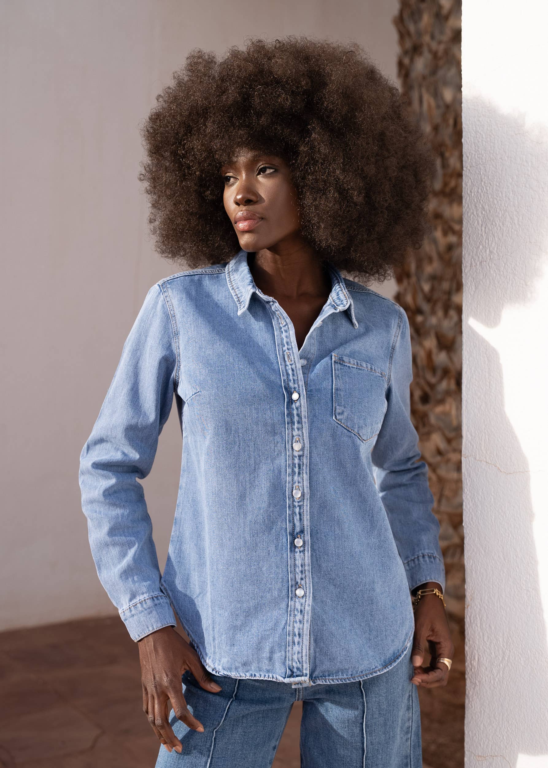 Oraije Paris - Venta al por mayor Camisa con botones - Mujer - Camisa de mezclilla Celia13