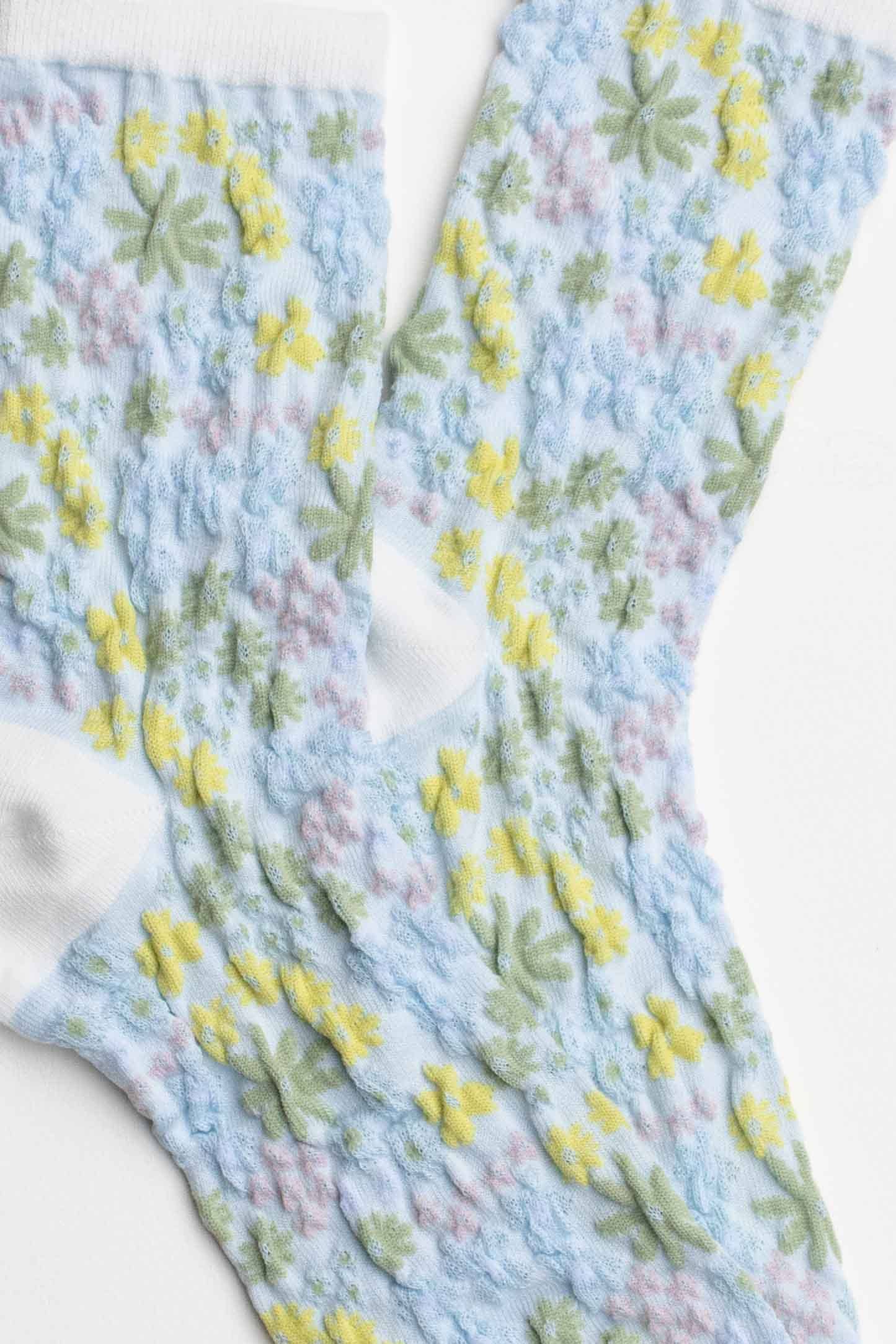 Tiepology - Wholesale Socks - Women's - Meadow Blossom Crew Socks4