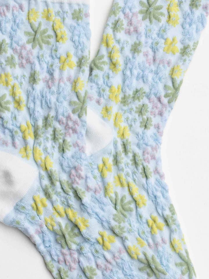Tiepology - Wholesale Socks - Women's - Meadow Blossom Crew Socks4