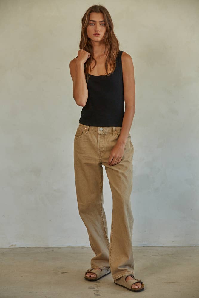 By Together - Wholesale Tank Top - Women's - L6866 | Knit Ribbed Scoop Neck Sleeveless Top4