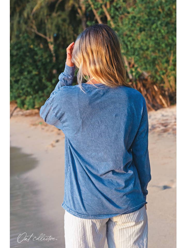 OAT COLLECTIVE - Wholesale T-Shirt - Women's - PREMIUM BASIC Mineral Washed Long Sleeve2
