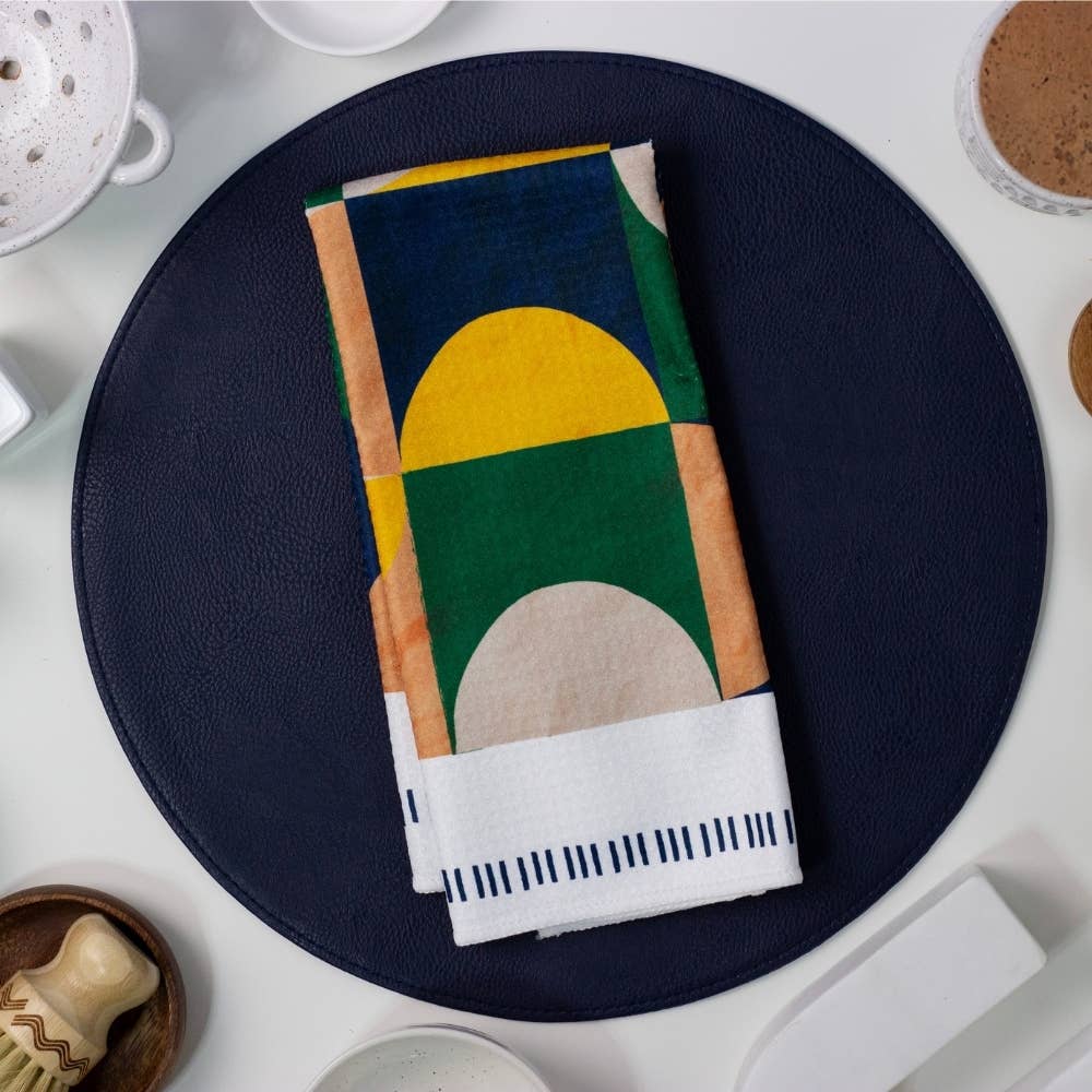 Render Goods – wholesale Tea towel – Geo Boho Colorblock Dish Towel - 16''x24''
