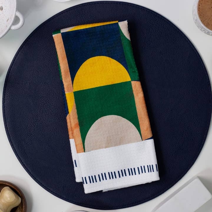 Render Goods – wholesale Tea towel – Geo Boho Colorblock Dish Towel - 16''x24''0