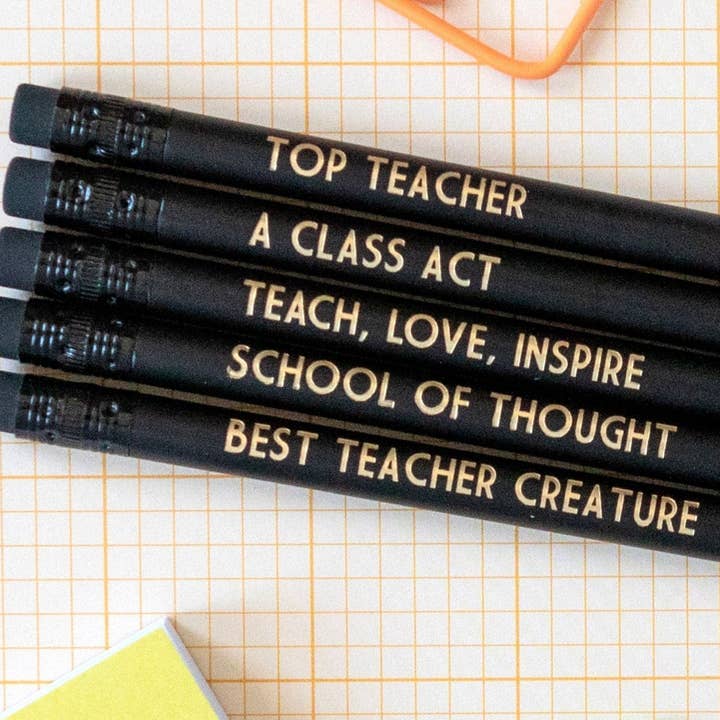 Teacher Pencil Set - Best Teacher Creature for wholesale by BETTIE CONFETTI