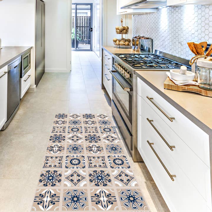 Skiathos Vinyl-Fußmatte für den Großhandel von Artsy Mats