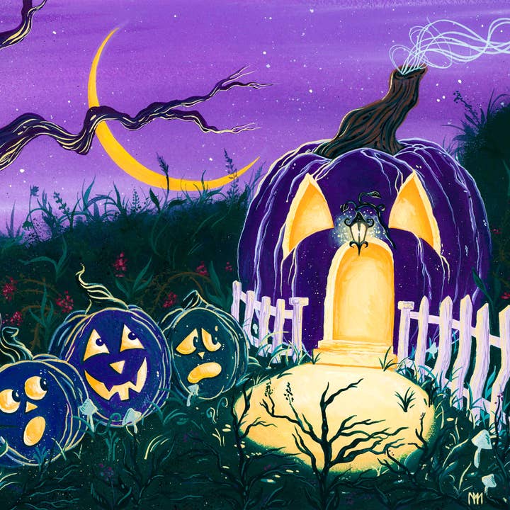 Who's In The Cottage? Giclee Print for wholesale by Meagan Meli Illustration