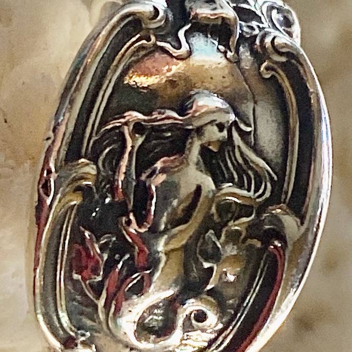 A-Mermaid Spoon Ring in Sterling; reproduction for wholesale by Maggie McFarland Design-Lulu LaRock