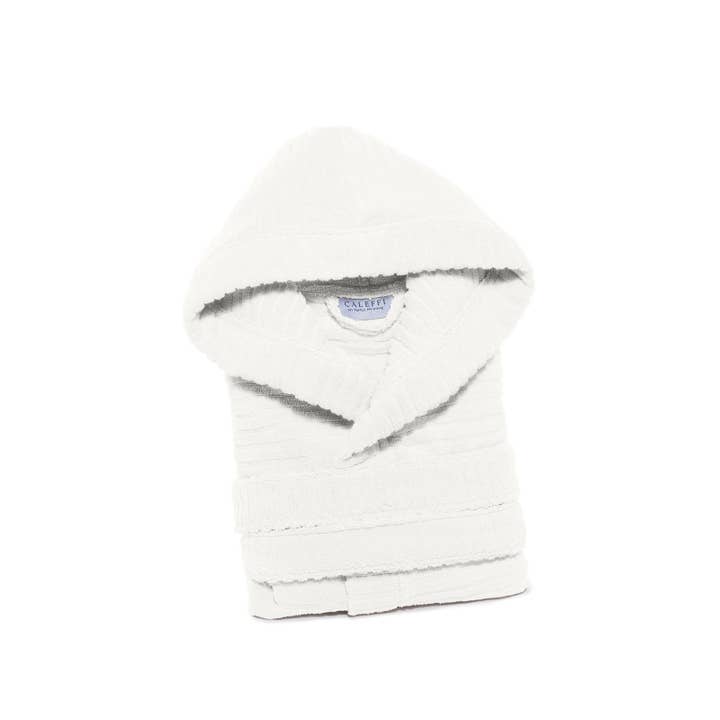 Roupão com Capuz em Algodão Stripe Spugnissima Cor Sólida por atacado de caleffi spa