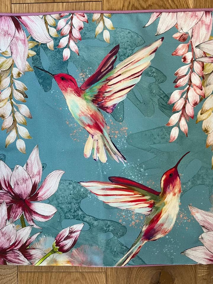 Hummingbird Cushion (filled) for wholesale by Dollyhotdogs